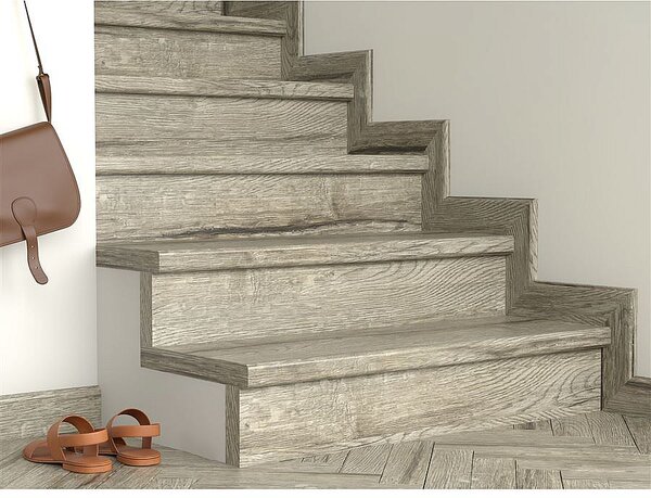 Schodový nášlap / profil TOPSTEP Flex Dub šedý 1200 × 340 × 11 mm