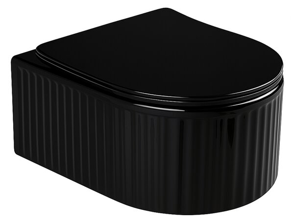 Hydrosan Závěsná WC mísa se SoftClose sedátkem LUMA BL RIM 03, černá