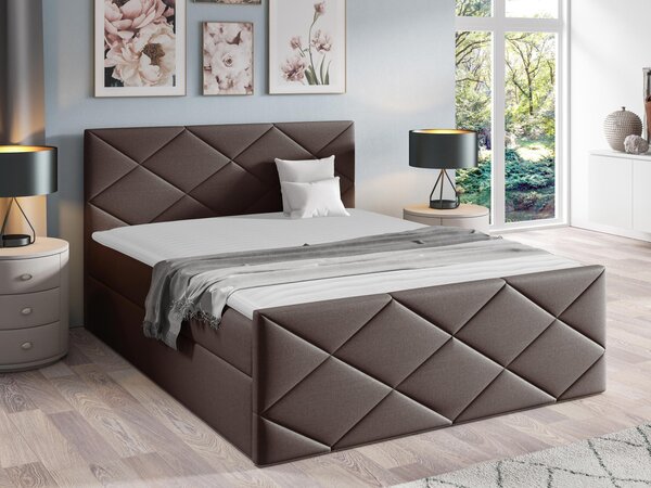 Kontinentální postel Guillermo, Rozměr postele: 180x200, Barva:: ekokůže Soft 034 5903211088551