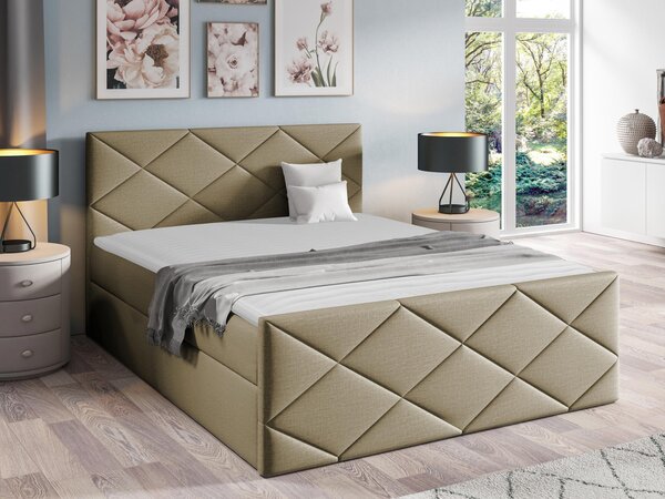 Kontinentální postel Guillermo, Rozměr postele: 180x200, Barva:: ekokůže Soft 034 5903211088551