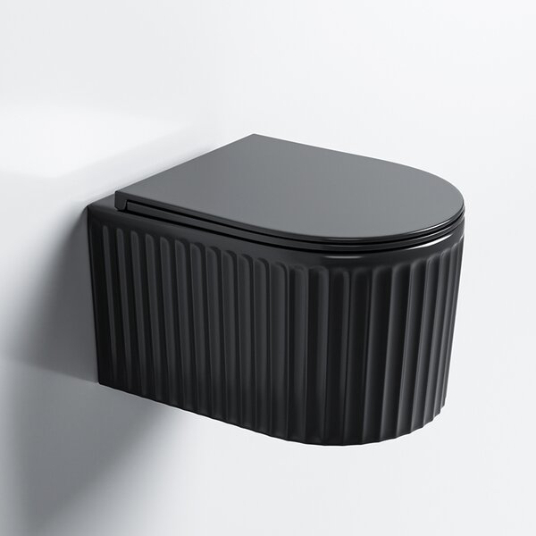 Hydrosan Závěsná WC mísa se SoftClose sedátkem LUMA BL RIM 03, černá
