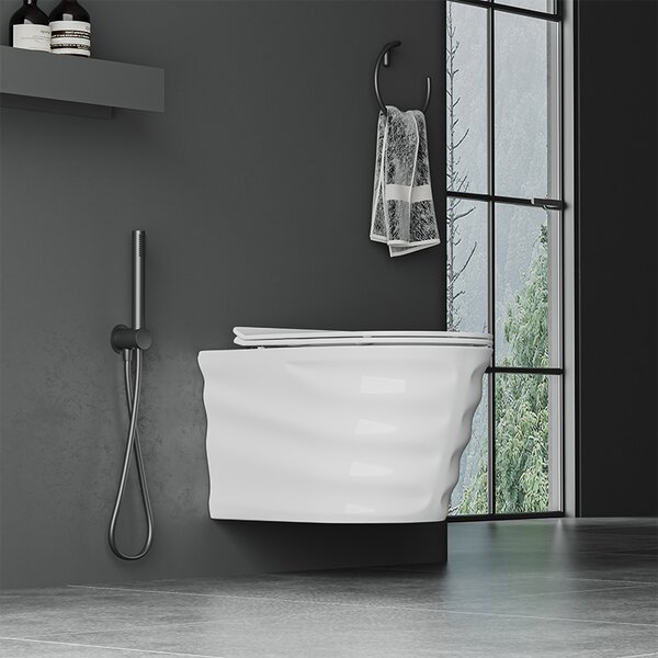 Hydrosan Závěsná WC mísa se SoftClose sedátkem SKAL WH RIM 03, bílá