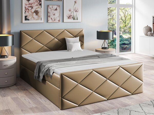 Kontinentální postel Guillermo, Rozměr postele: 180x200, Barva:: ekokůže Soft 034 5903211088551