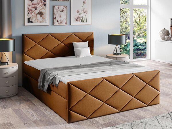 Kontinentální postel Guillermo, Rozměr postele: 180x200, Barva:: ekokůže Soft 034 5903211088551