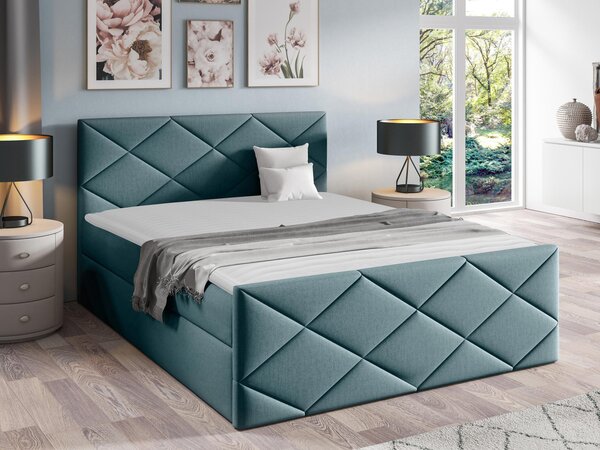 Kontinentální postel Guillermo, Rozměr postele: 180x200, Barva:: ekokůže Soft 034 5903211088551