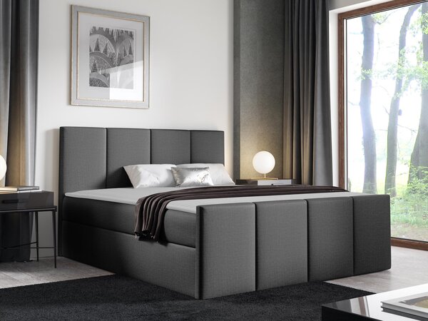 Kontinentální postel Bautista, Rozměr postele: 180x200, Barva:: ekokůže Soft 017 (bílá) 5903211089565