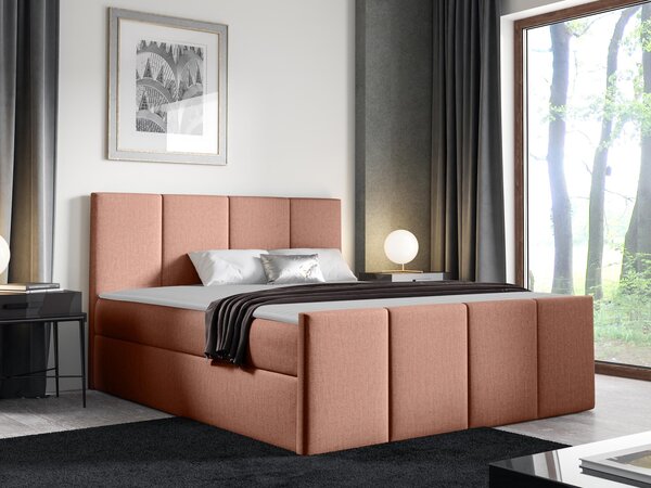 Kontinentální postel Bautista, Rozměr postele: 180x200, Barva:: ekokůže Soft 017 (bílá) 5903211089565