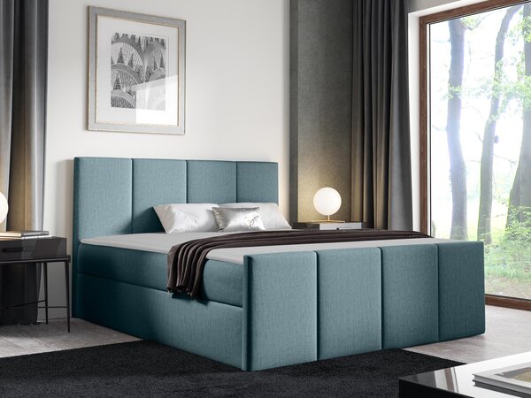 Kontinentální postel Bautista, Rozměr postele: 180x200, Barva:: ekokůže Soft 017 (bílá) 5903211089565