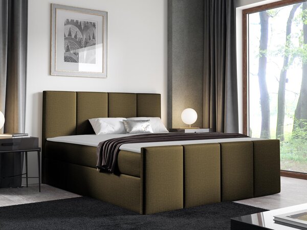 Kontinentální postel Bautista, Rozměr postele: 180x200, Barva:: ekokůže Soft 017 (bílá) 5903211089565