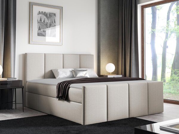 Kontinentální postel Bautista, Rozměr postele: 180x200, Barva:: ekokůže Soft 017 (bílá) 5903211089565