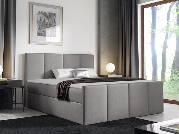 Kontinentální postel Bautista, Rozměr postele: 180x200, Barva:: ekokůže Soft 017 (bílá) 5903211089565