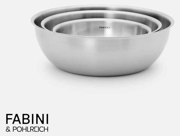 Fabini Sada nízkých mís FABINI & Pohlreich, 3 díly - Nerezové mísy