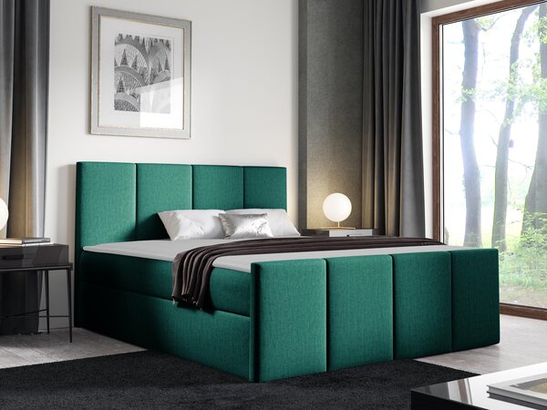 Kontinentální postel Bautista, Rozměr postele: 180x200, Barva:: ekokůže Soft 017 (bílá) 5903211089565
