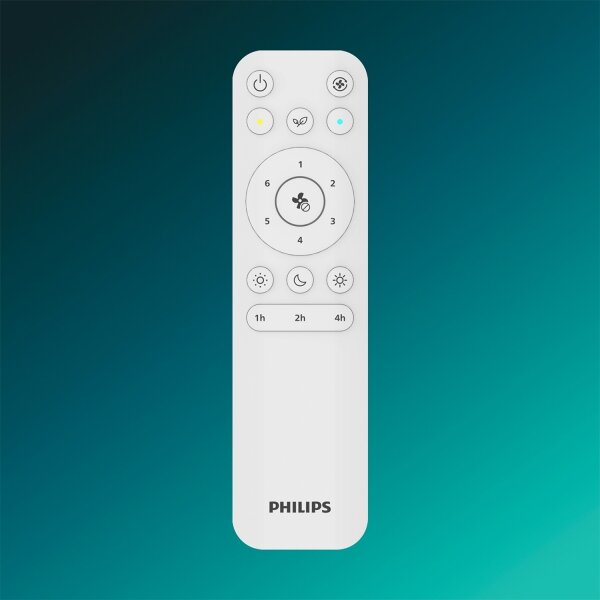 Philips-LED Stm. stropní ventilátor OLAS LED/24W/230V pr. 132 cm bílá/hnědá + DO