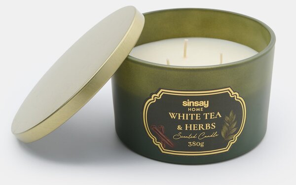 Sinsay - Vonná svíčka White Tea & Herbs - zelená