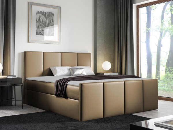 Kontinentální postel Bautista, Rozměr postele: 180x200, Barva:: ekokůže Soft 017 (bílá) 5903211089565