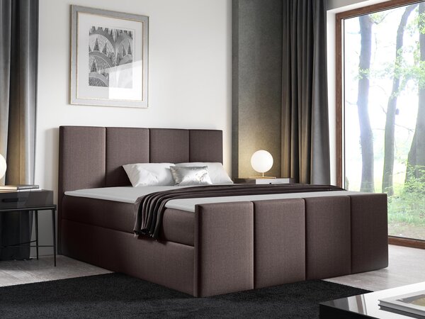 Kontinentální postel Bautista, Rozměr postele: 180x200, Barva:: ekokůže Soft 017 (bílá) 5903211089565