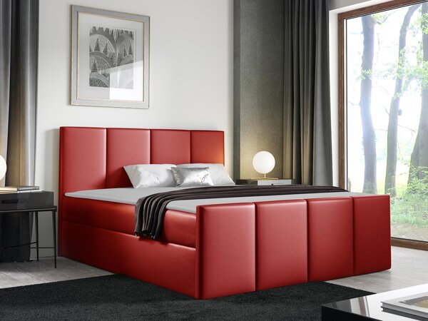 Kontinentální postel Bautista, Rozměr postele: 180x200, Barva:: ekokůže Soft 017 (bílá) 5903211089565