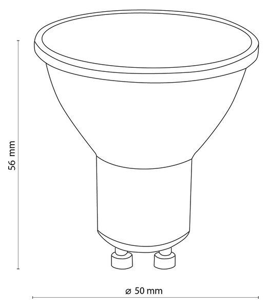TK Lighting Černá LED bodová žárovka 5W GU10 230V Barva světla: Teplá bílá TK5588