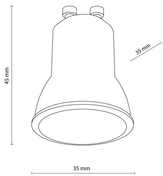 TK Lighting Černá LED bodová žárovka 3W GU10 MR11 230V TK18197