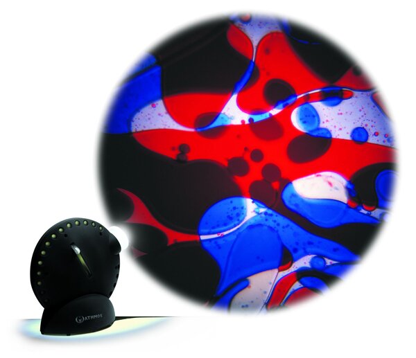 Mathmos Space projektor, oil disk modrá-červená