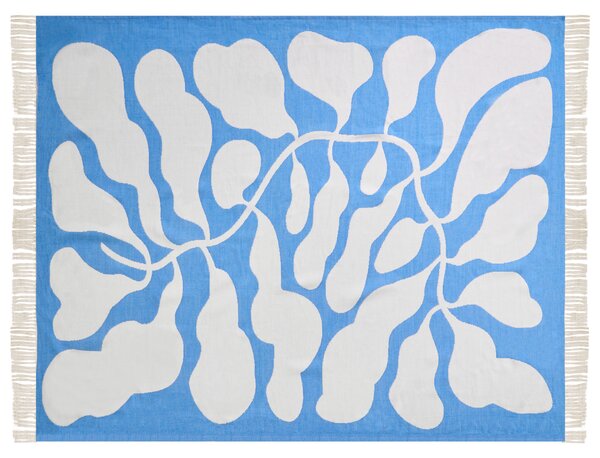 Deka KIHUN Tkanina 130 x 170 cm Modrá