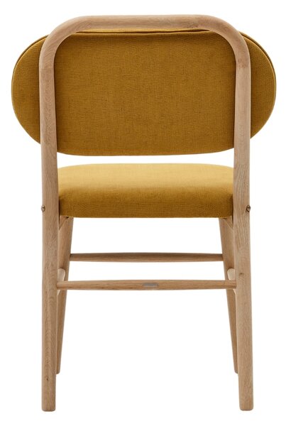 Hořčicově žlutá čalouněná jídelní židle Kave Home Helda