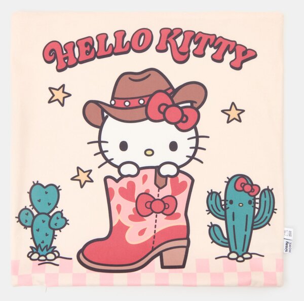 Sinsay - Povlak na polštář s kovbojským motivem Hello Kitty - krémová