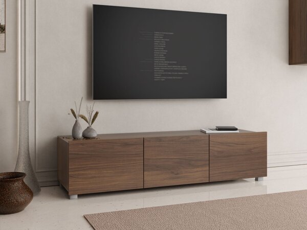 TV skříňka Bralani 150 BR04, Barva: černá / černá lesk 5902928149166