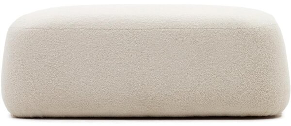 Kave Home Béžová bouclé podnožka Martina 123 x 85 cm