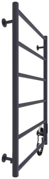 Koupelnový žebříkový radiátor CLASSIC 110W/230V 81x52 cm nerez/antracit pravá
