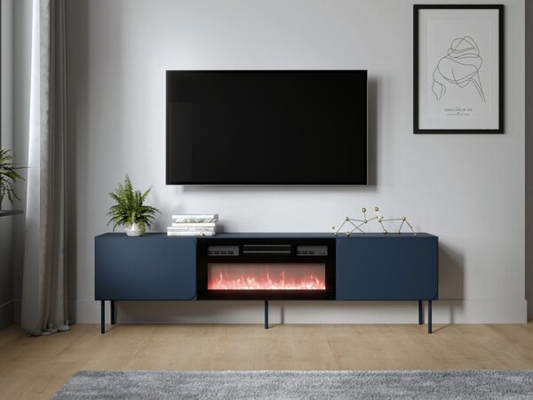 TV skříňka s krbem Tuxano 200 EF, Barva: indigo 5903211479151