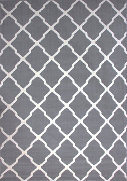 Associated Weavers Kusový koberec WHITE 1205/19 šedý bílý Rozměr: 140x200 cm