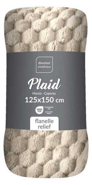 Taupe deka z mikroflanelu 125x150 cm Mini Frosty – douceur d'intérieur
