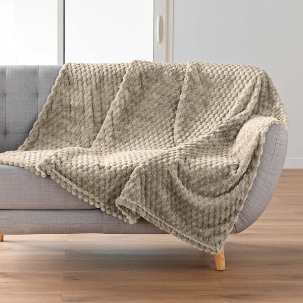 Taupe deka z mikroflanelu 125x150 cm Mini Frosty – douceur d'intérieur