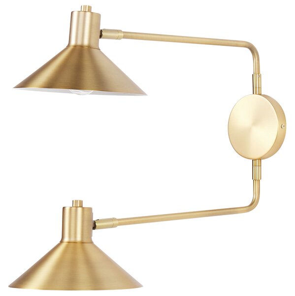 Nástěnná lampa KADASSA Zlatá Kov Nastavitelná