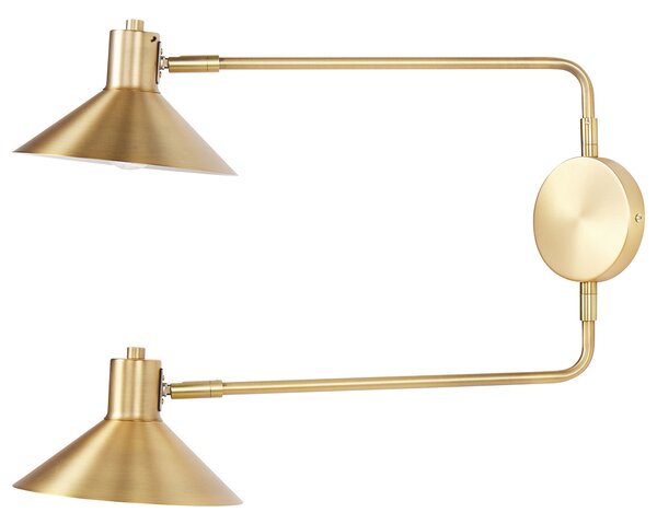 Nástěnná lampa KADASSA Zlatá Kov Nastavitelná