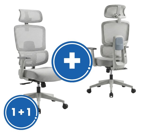 Kancelářská židle Meglio 1 + 1 ZDARMA, šedá