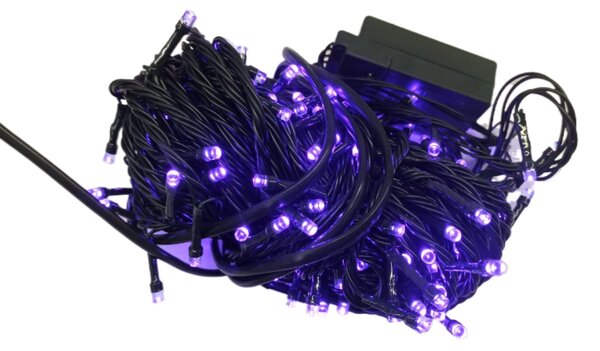 Vnitřní LED vánoční řetěz - fialová, 5m, 50 LED