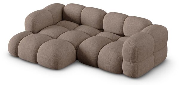 Hnědá rohová pohovka (levý roh/s lenoškou) Loretto – Cosmopolitan Design