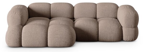 Hnědá rohová pohovka (levý roh/s lenoškou) Loretto – Cosmopolitan Design