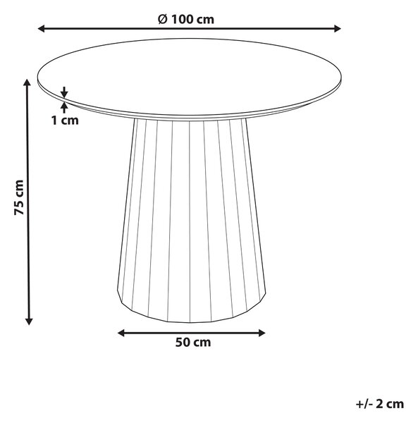 Jídelní stůl PLATO Černá 100 cm 100 cm Kov