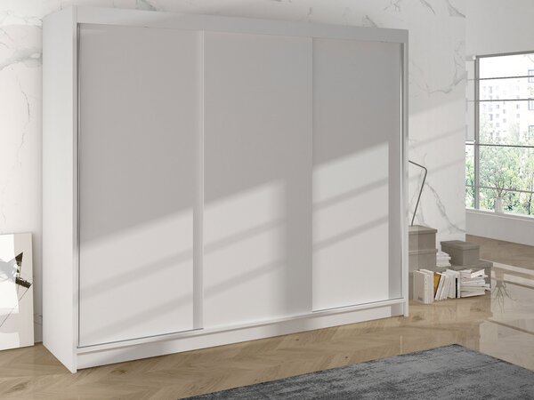Třídveřová šatní skříň Geneva II, Barva: černá/dub artisan 5903211108785