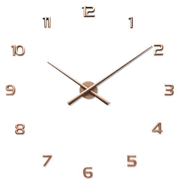 Rose gold nalepovací hodiny LAVVU 3D STICKER Rose Numerals LCT1173