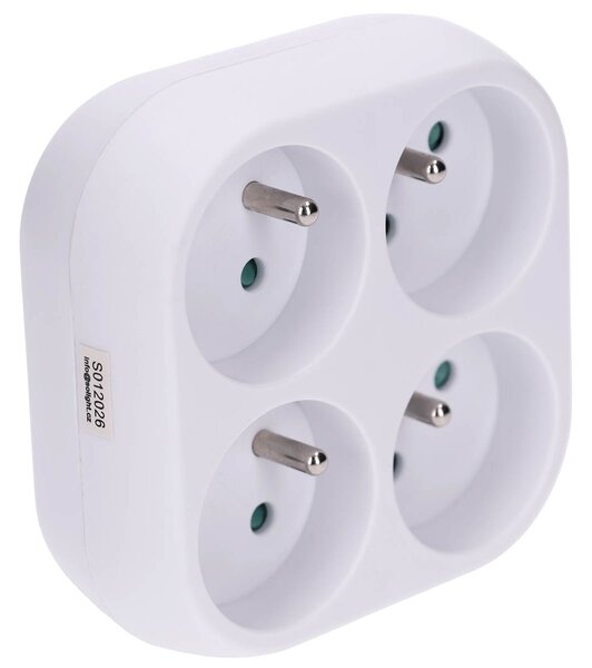 SOLIGHT Rozbočka 4 x 16A, bílá