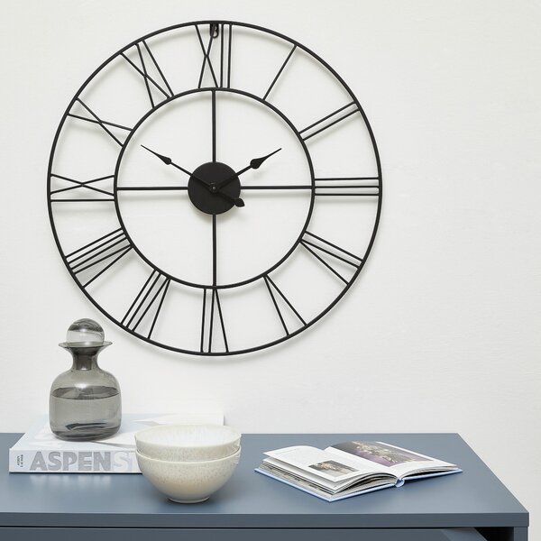 NÁSTĚNNÉ HODINY černá 60 cm Ambia Home - Nástěnné hodiny, Online Only