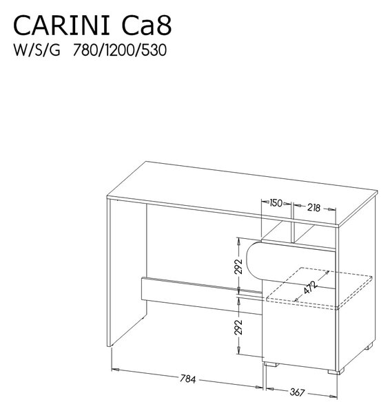 Dolmar Psací stůl Carini CA8