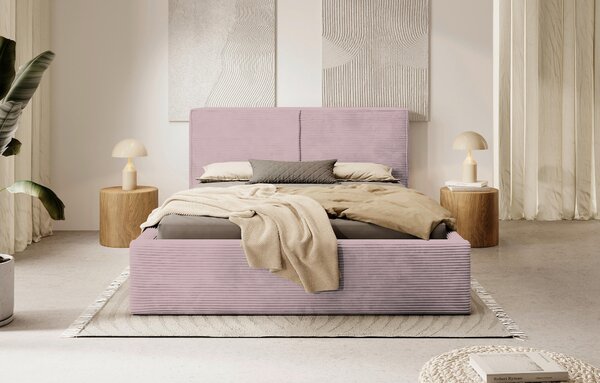 ČALOUNĚNÁ POSTEL, 140/200 cm, růžová P & B - Postele s úložným prostorem, Online Only