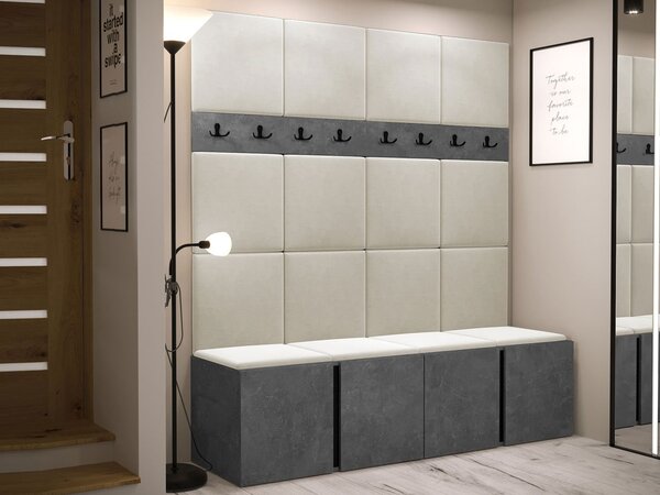 Šatní skříň Tavasz V, Barva: grafit, Barva látek:: Manila 02 5903211116360