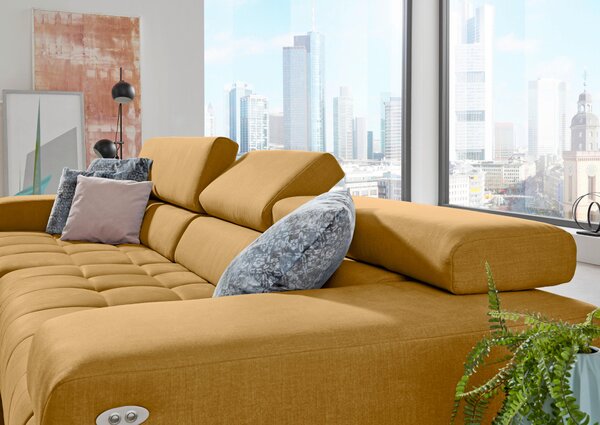 ROHOVÁ SEDAČKA, textil, curry žlutá Beldomo Speed - Sedací soupravy